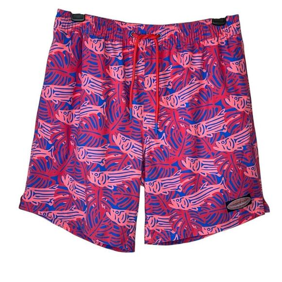 Vineyard Vines Other - VINEYARD VINES 7" Printed Chappy Swim Trunks in Pinks and Blue Men's XS